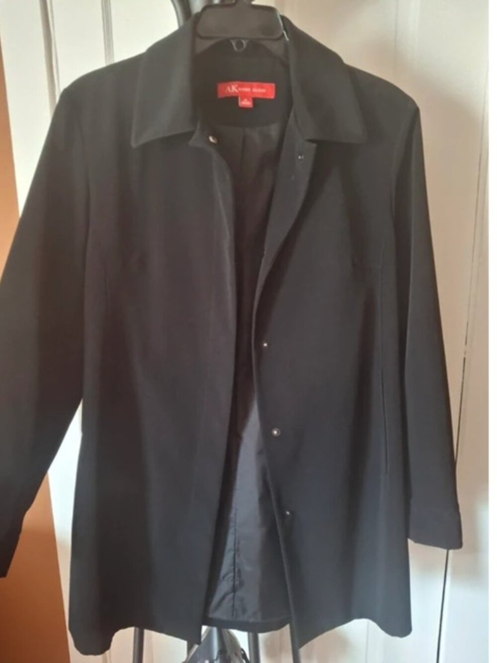 Anne Klein black raincoat